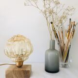 Moulded glass lamp