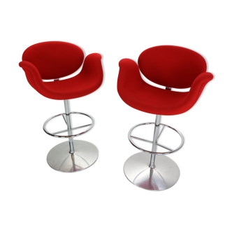 Pierre Paulin "Little Tulip" set of 2 swiveling barstools for Artifort