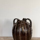 Glazed terracotta jar