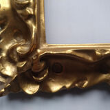 Sculpted square golden frame