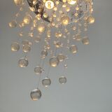 Ceiling light with drop crystals
