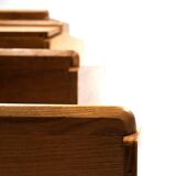 Set of 5 oak wall shelves Marcel Gascoin 50s reconstruction