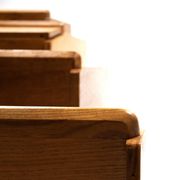 Set of 5 oak wall shelves Marcel Gascoin 50s reconstruction