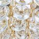 Brass and crystal chandelier, Sciolari design by Palwa, Germany, 1970s.