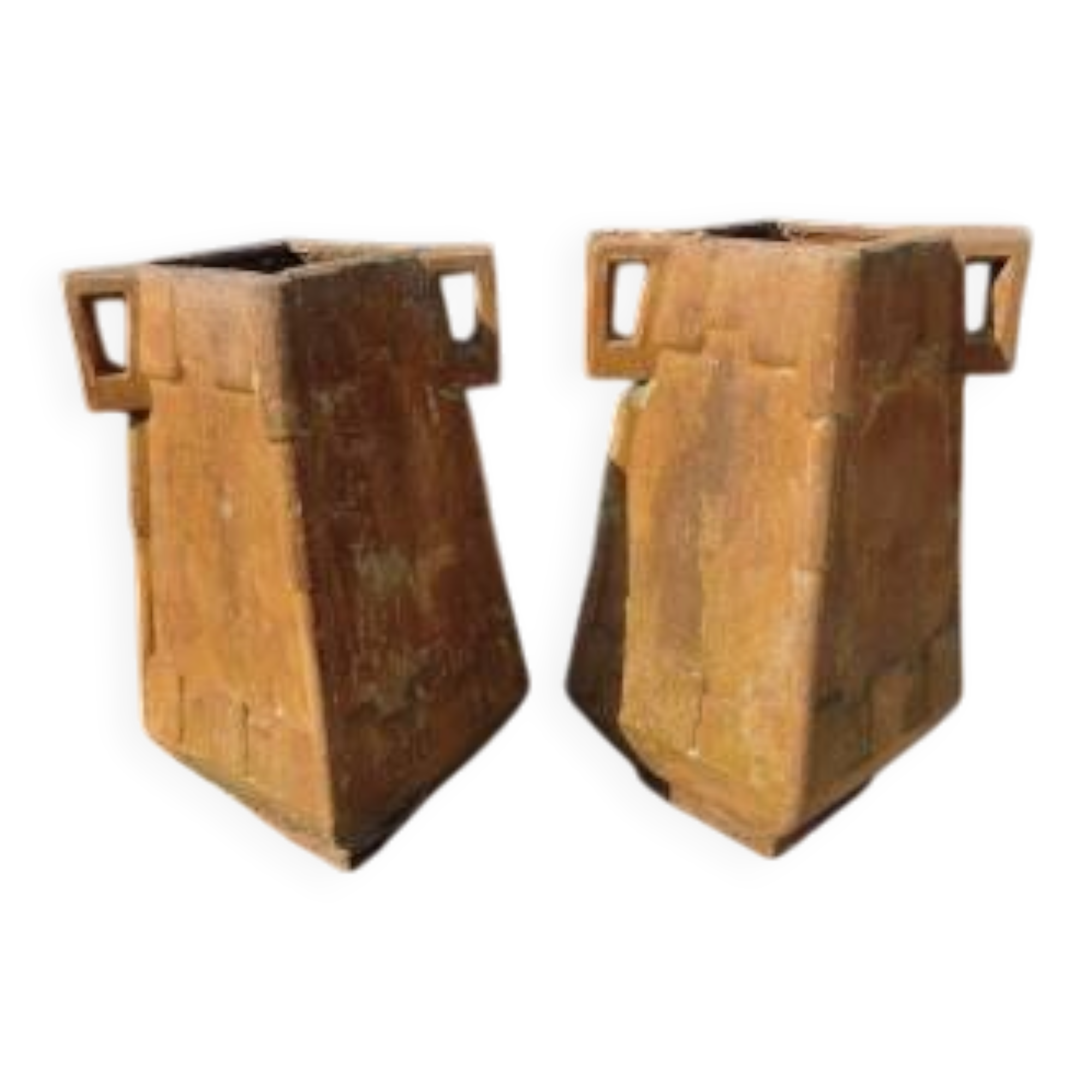 Pair of cast iron vases from 1900 in Charleville - Mézières