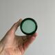 Set of 6 vintage translucent green glasses