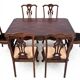 Antique table and chairs from the 19th century, Western Europe.
