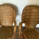 Pair of chestnut armchairs