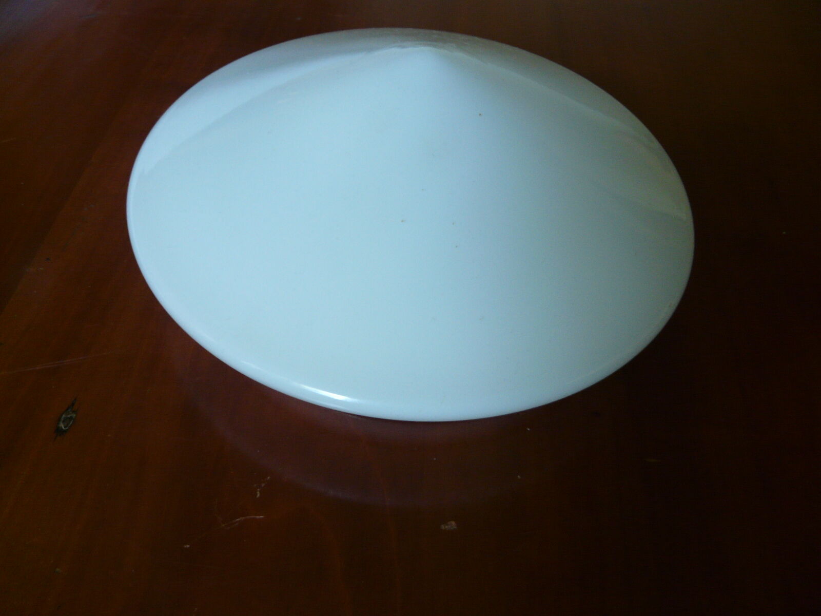 Vintage pyramid ceiling lamp in white opaline industrial style