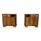 Pair of Art Deco Bedside Tables, Streamline Design, 1950s