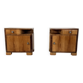 Paire de tables de chevet Art Déco, design épuré, années 1950