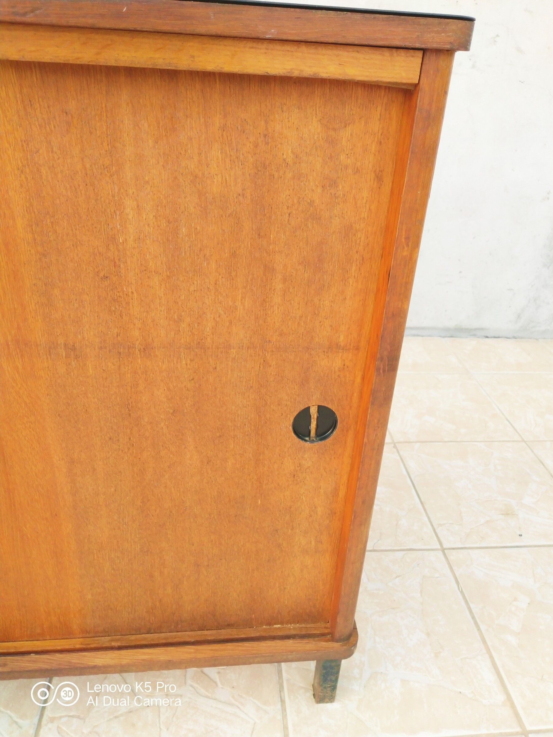 Vintage oak veneer line buffet (2)