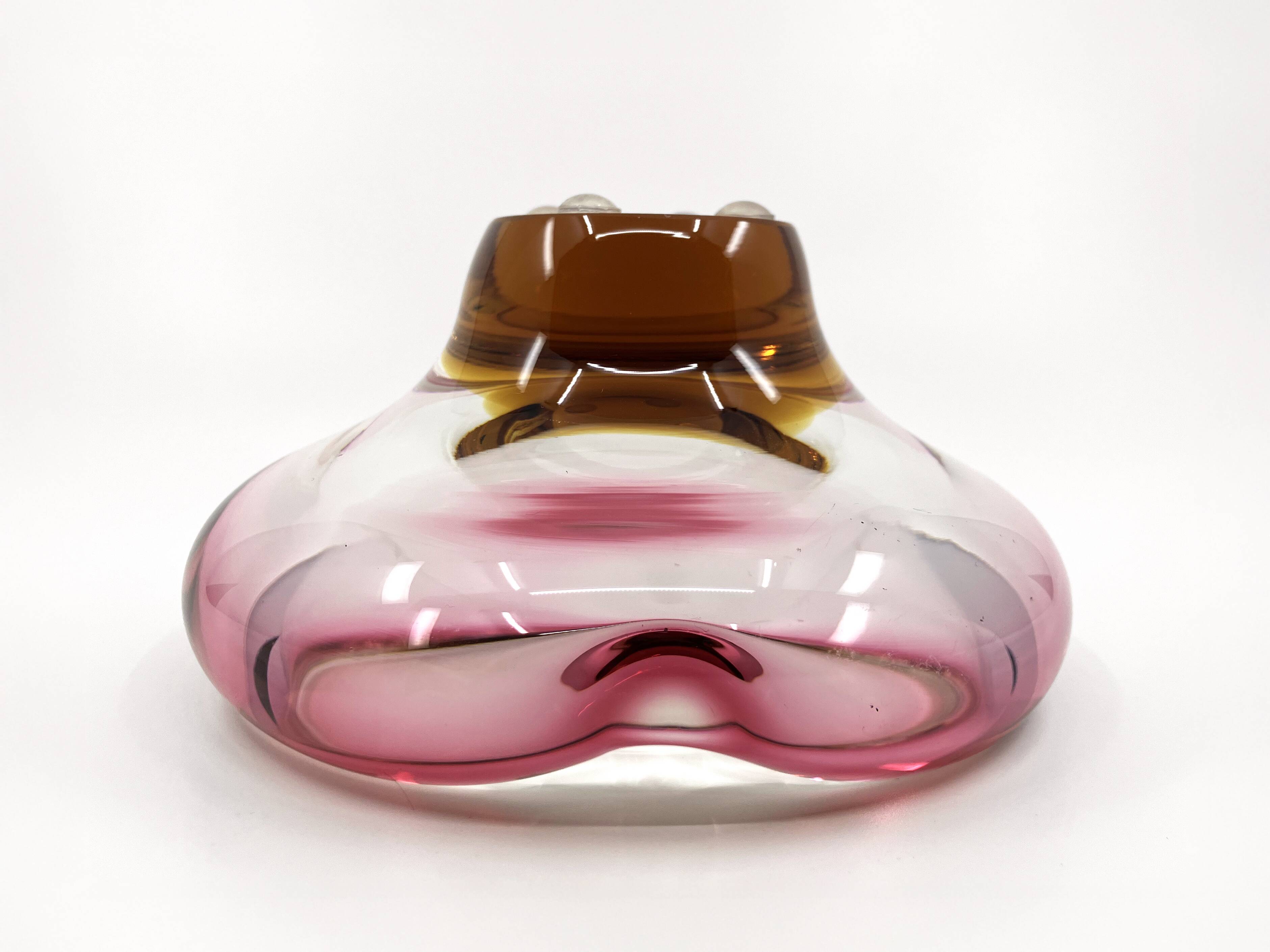 Blown glass ashtray • Czechoslovakia • Circa 1960