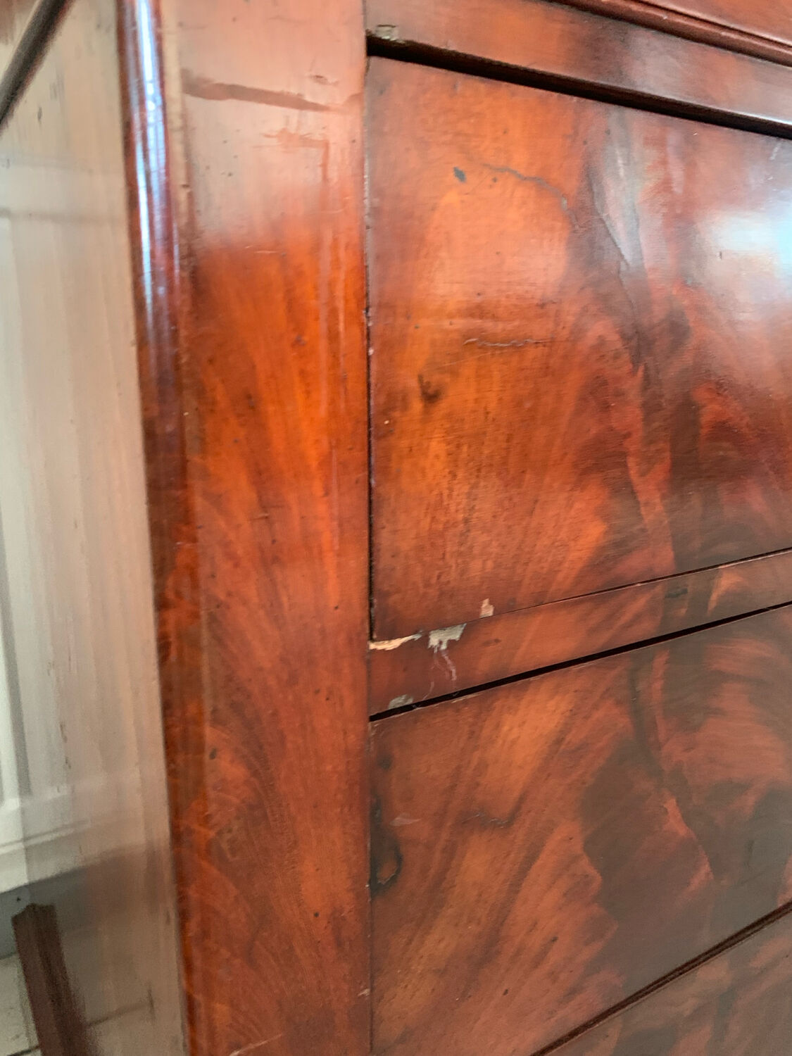 Louis Philippe Commode Mahogany Marble 19th Century