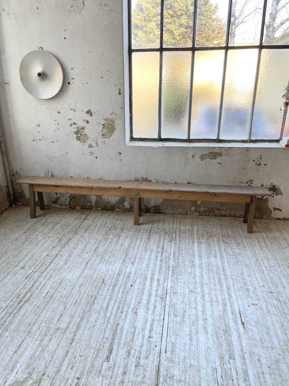 XL pine and oak bench 280 cm