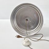 Vintage 1960 lamp in ceramic & silver aluminium