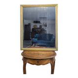 Large gilded wooden mirror 78 x 96 cm