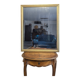 Large gilded wooden mirror 78 x 96 cm
