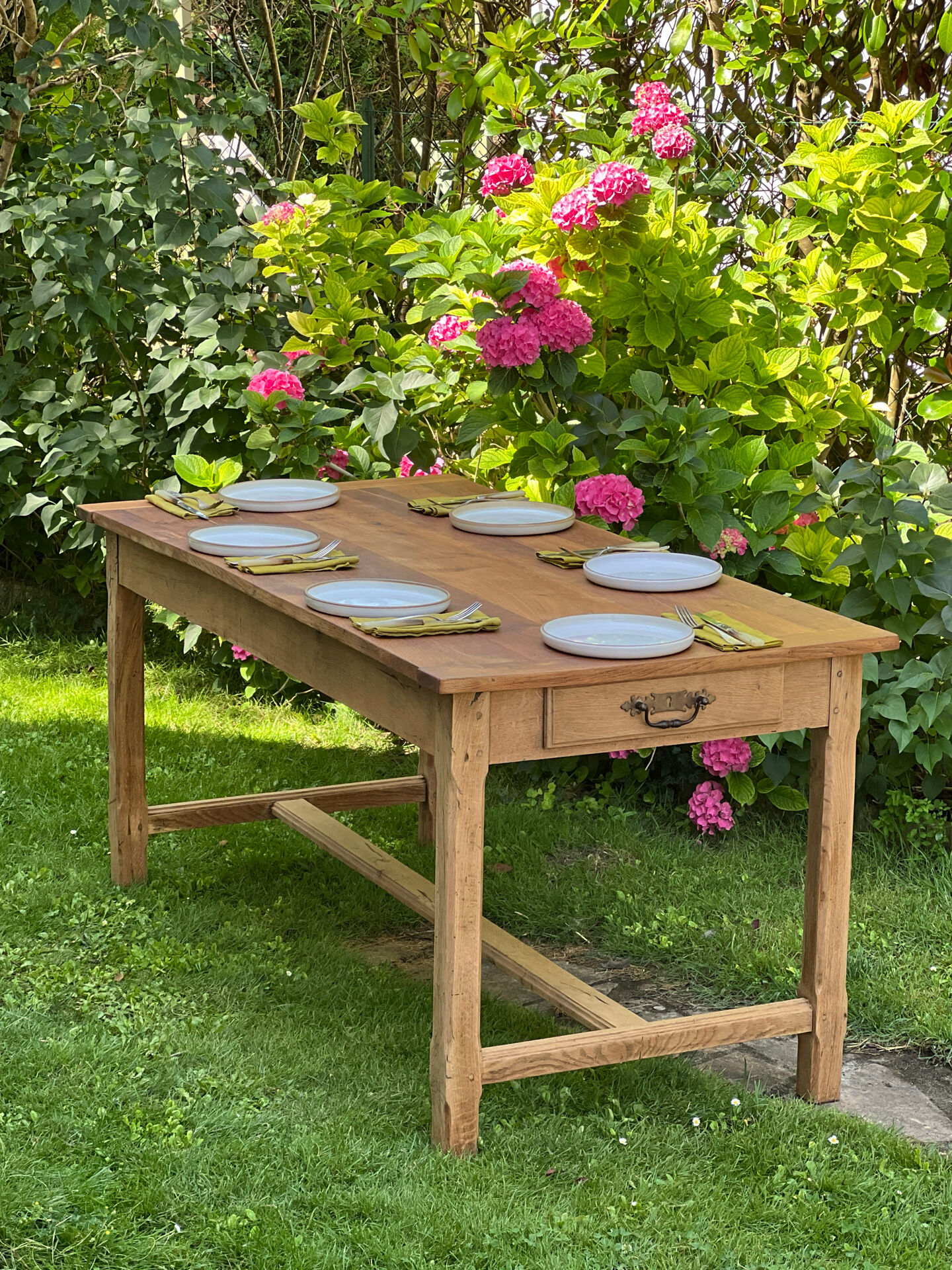 Farm table - solid oak light wood