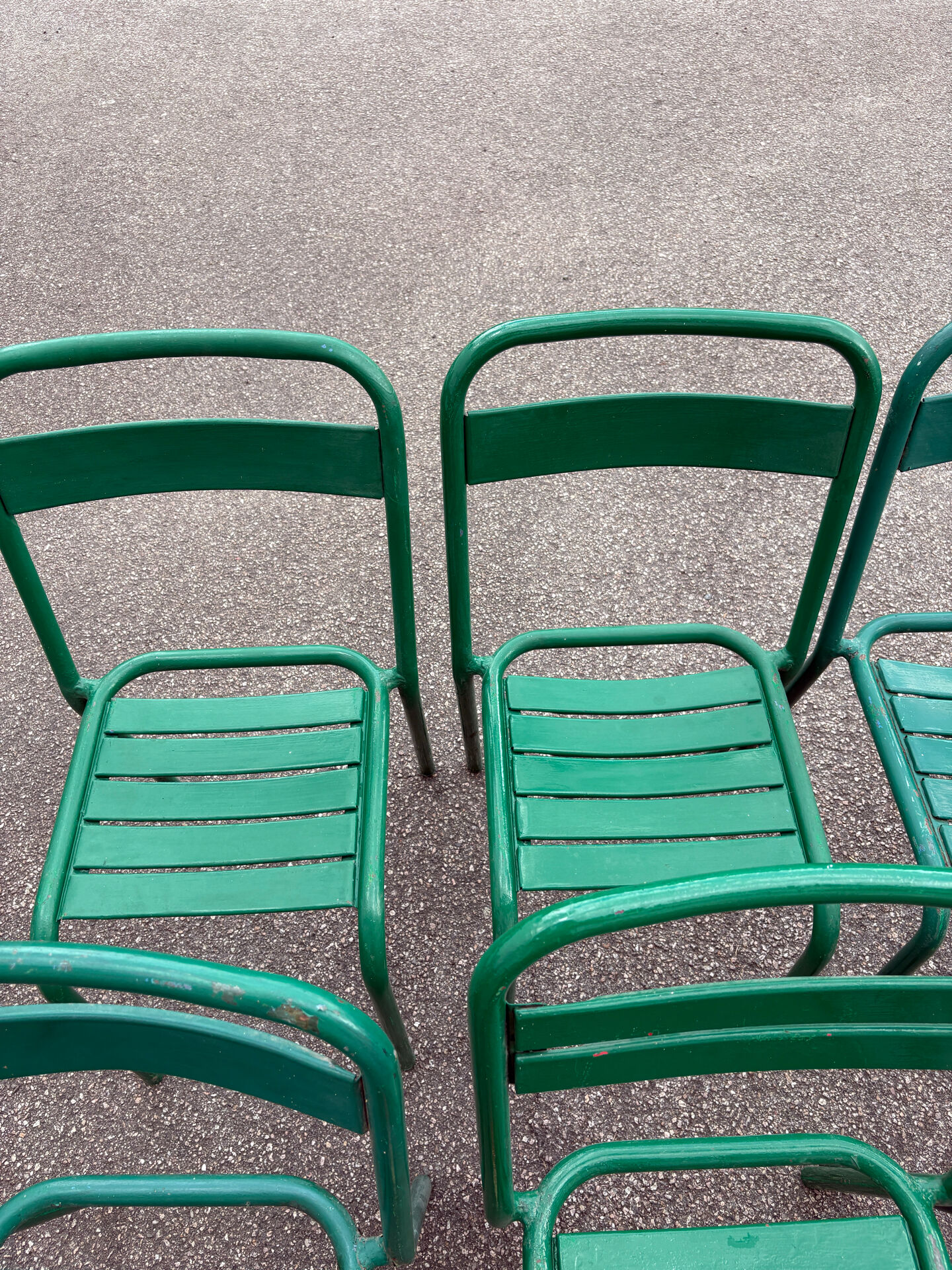 Set de 8 chaises bistrot de terrasse en métal
