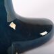 Blue ceramic sea lion lamp