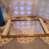 Art deco tray with rectangular mirror background