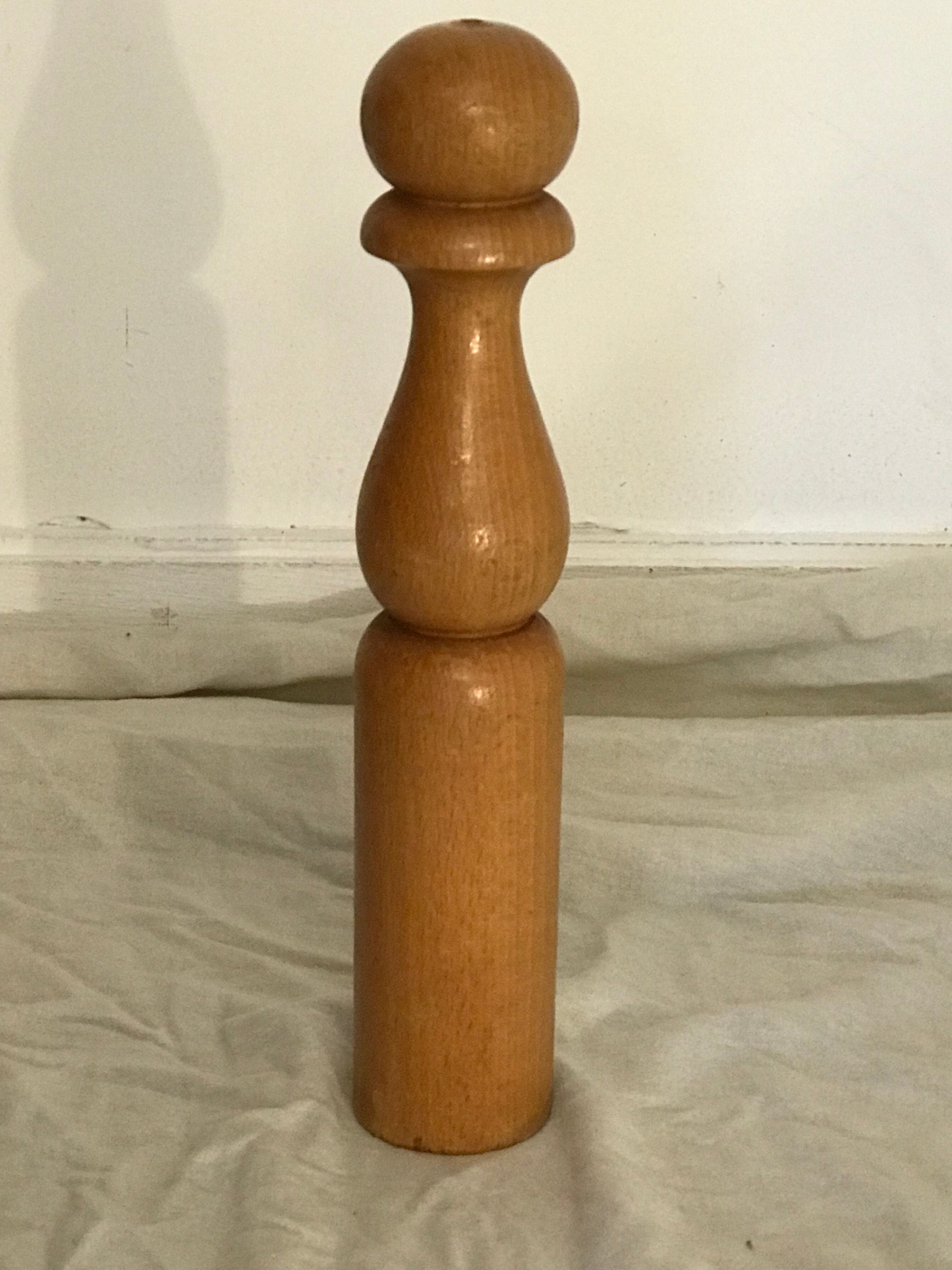 Jeu de 9 quilles en bois avec boule