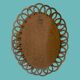 Vintage rattan mirror 27x34cm