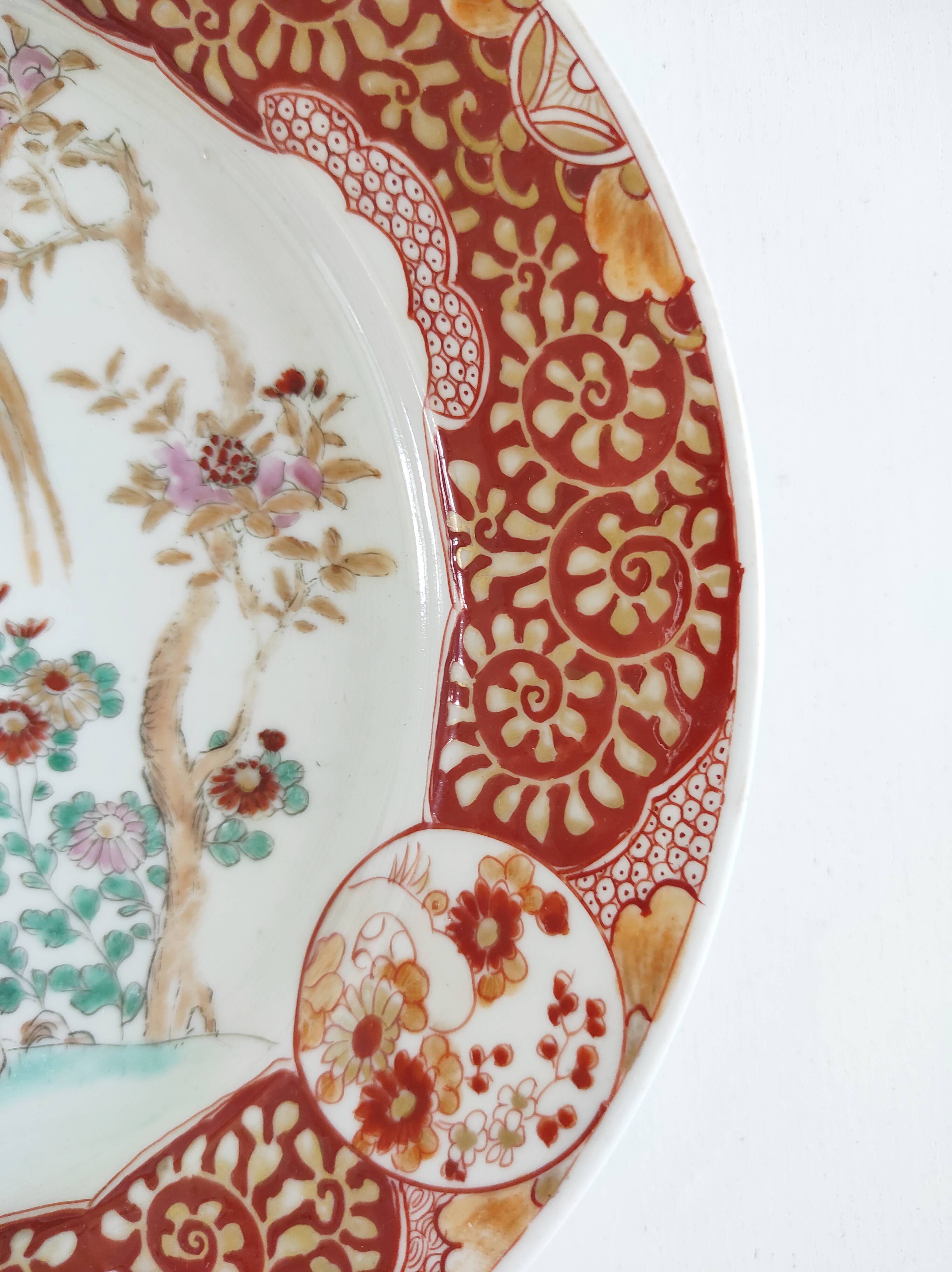 Japanese plate circa 1900 birds and insects