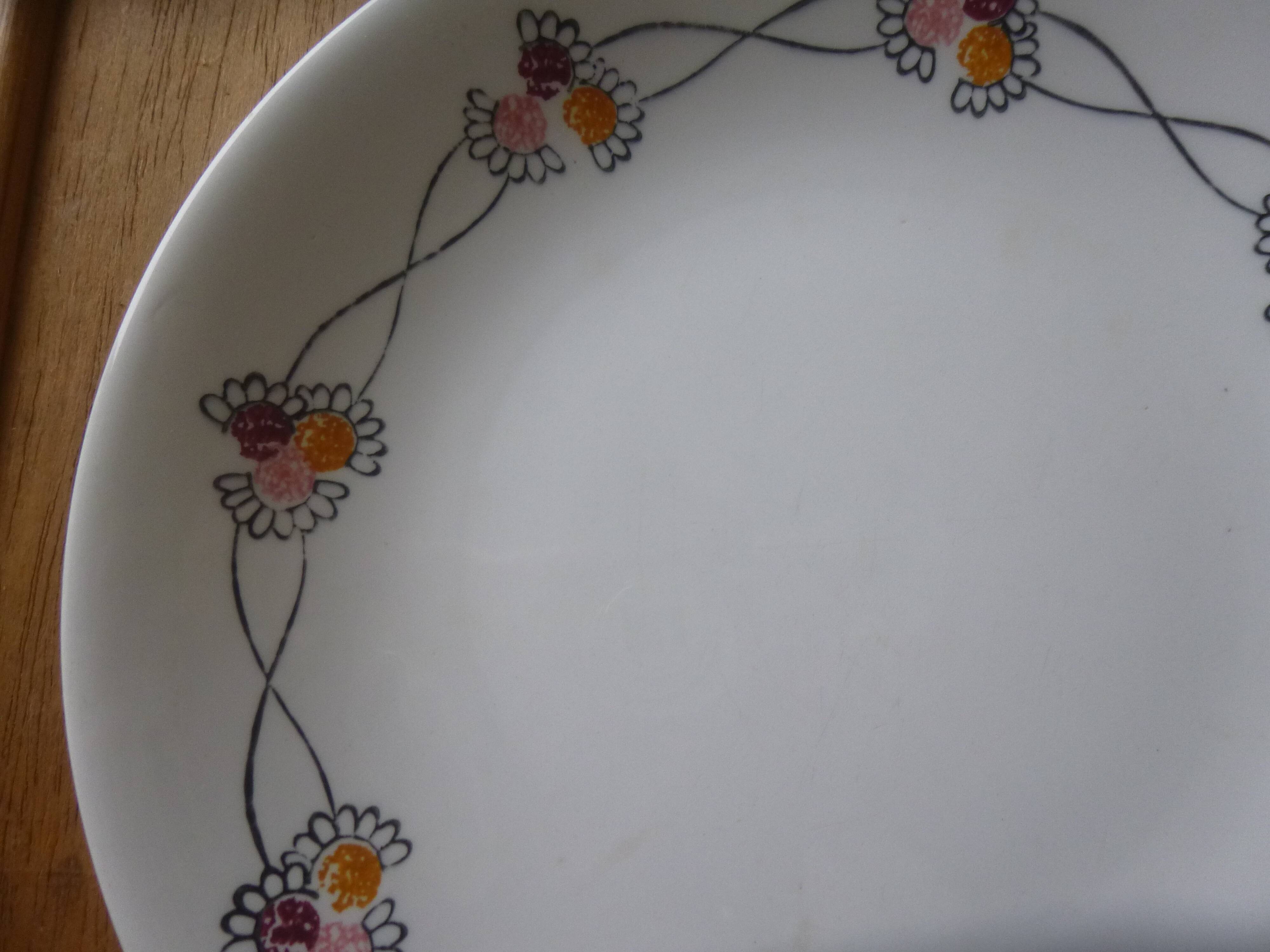 Flat plate Gien model Fleurettes