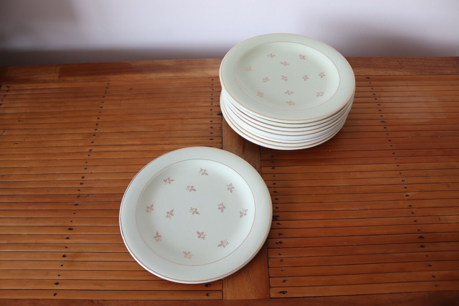 11 assiettes à dessert mint salins