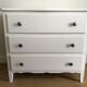 Commode vintage a trois tiroirs