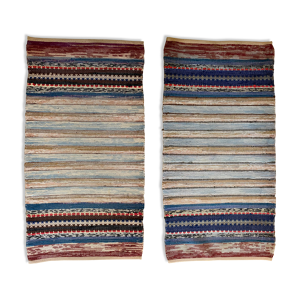 Paire de tapis scandinave vintage