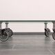 Wheeled glass coffee table