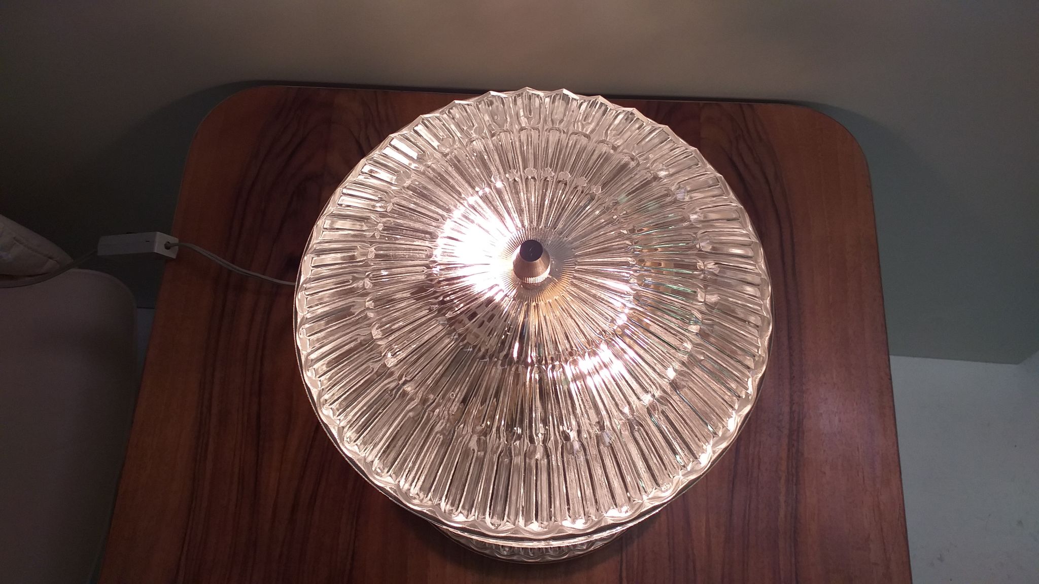 Lampe de table en verre, Tchécoslovaquie, 1970