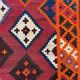 Vintage Persian Qasgai Kilim 270x163 cm Wool Kelim Rug Large Red, Black, Colorful