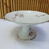 Limoges Ancien Compotier coupe sur pied décor Japonisant