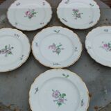 6 flat plates antique porcelain KPM Berlin