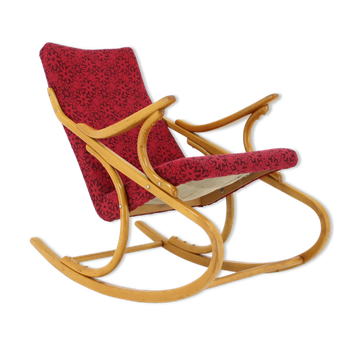 1970s Beech Rocking Chair by Ton, Czechoslovakia
