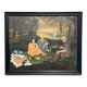 Painting by Camille Delahaut, "The Picnic". Vintage