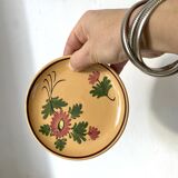 Flower earthenware dessert plates