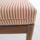 Vintage foot stool in teak with loose cushion, Denmark 1950's