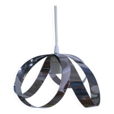 Suspension fleur inox années 70