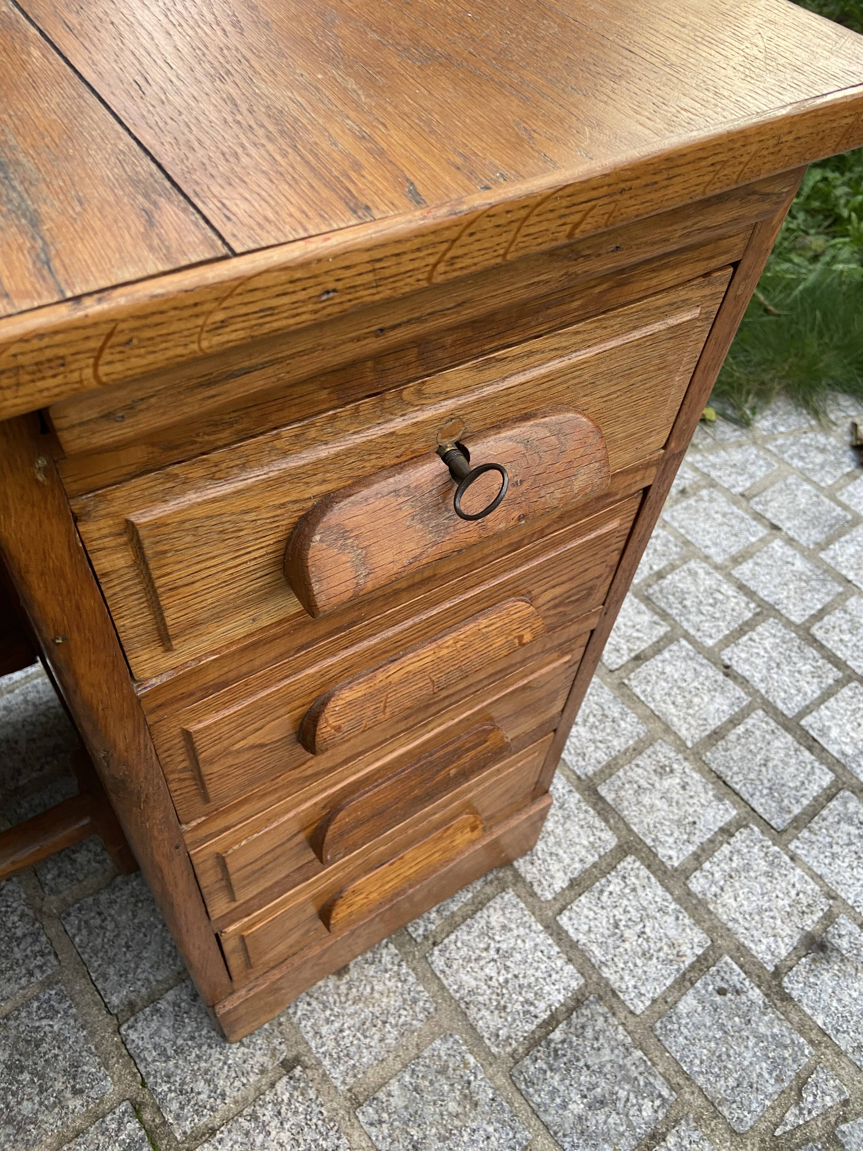 Oak 40/50s children's desk