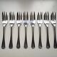 Old Christofle Model Boreal Art Deco by Luc Lanel 8 forks with desserts