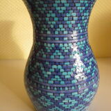 Vase style mosaïque signé ALB
