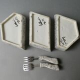 Borty Vallauris ceramic 3-bowl set, 1950s