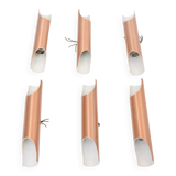 Set of six Midcentury Fuga metal wall light by Maija Liisa Komulainen for Raak