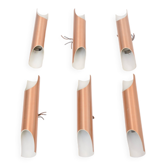 Set of six Midcentury Fuga metal wall light by Maija Liisa Komulainen for Raak