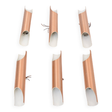 Set of six Midcentury Fuga metal wall light by Maija Liisa Komulainen for Raak